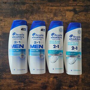 (4) Head & Shoulders 2-in-1 Men's and Deep Scalp Hydration